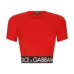 Dolce & Gabbana Scarlet Red Crop Top